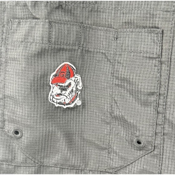 Georgia Bulldogs Pro Edge Short Sleeve Button Down Black Men's Large NWT - Picture 2 of 6